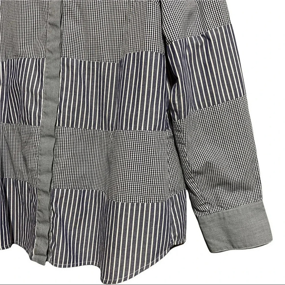 Worth Striped Checkered Block Long Sleeve Button Down Shirt Size X-Large - Picture 2 of 8